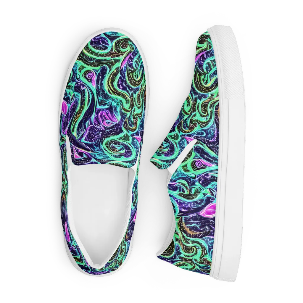 Minted Mayhem on Men's Slip-On Canvas Shoes — Front