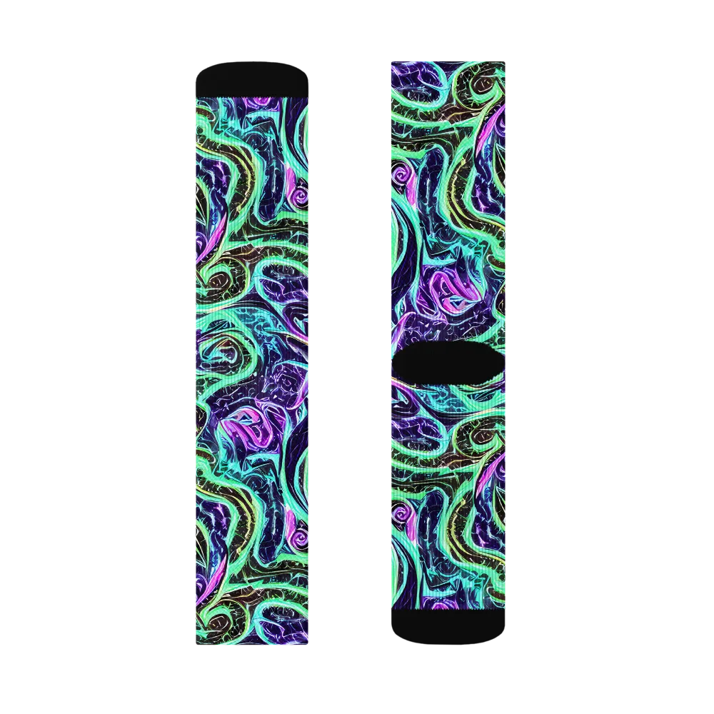 Minted Mayhem on Socks — Right Sock