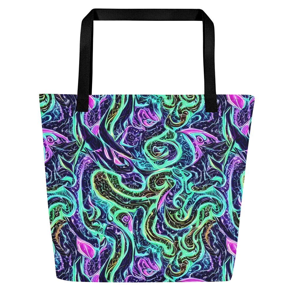 Minted Mayhem on Large Tote Bag W/ Pocket — Front