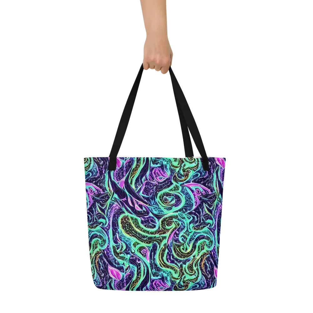 Minted Mayhem on Large Tote Bag W/ Pocket — Front