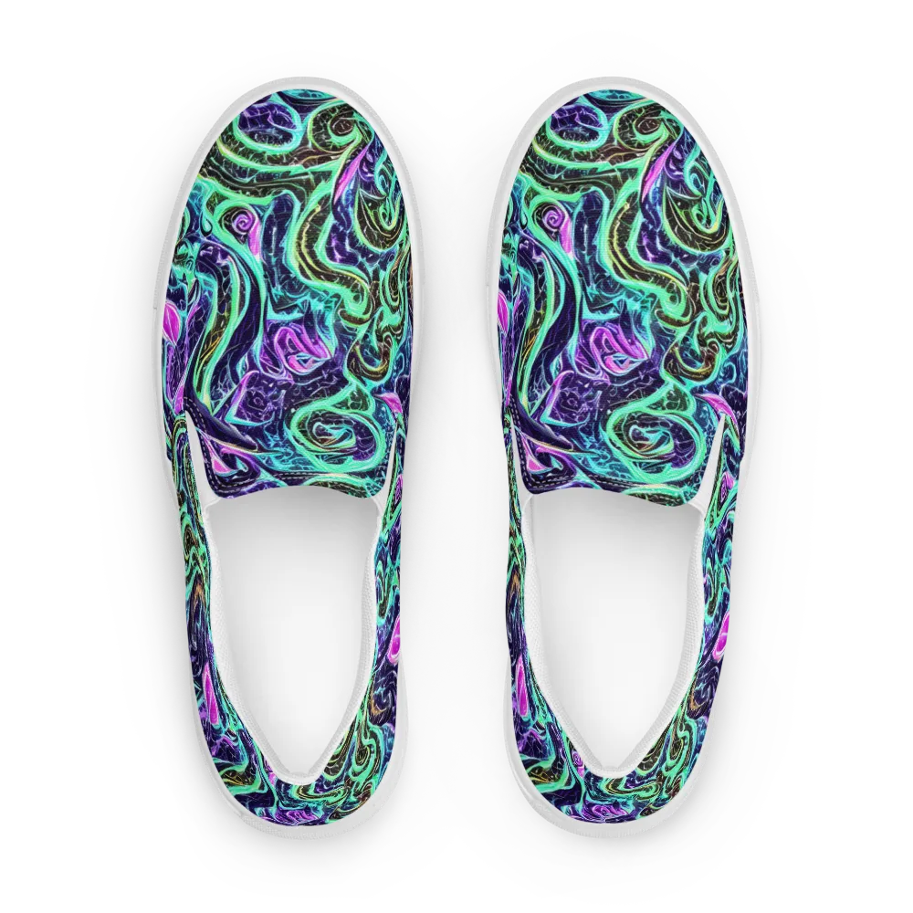 Minted Mayhem on Women's Slip-On Canvas Shoes — Front