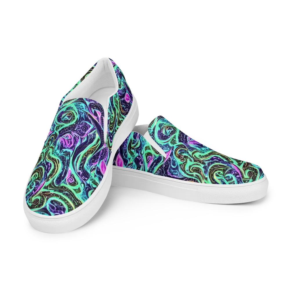 Minted Mayhem on Women's Slip-On Canvas Shoes — Left Front