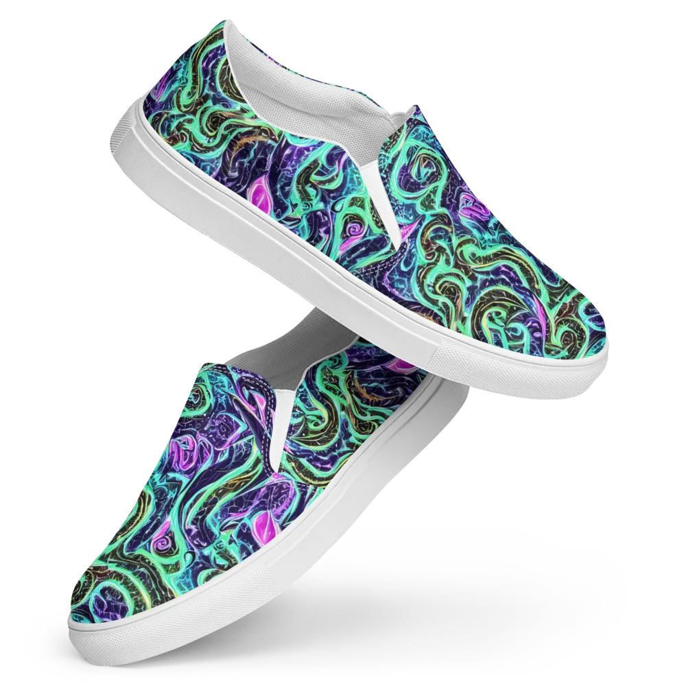 Minted Mayhem on Women's Slip-On Canvas Shoes — Front