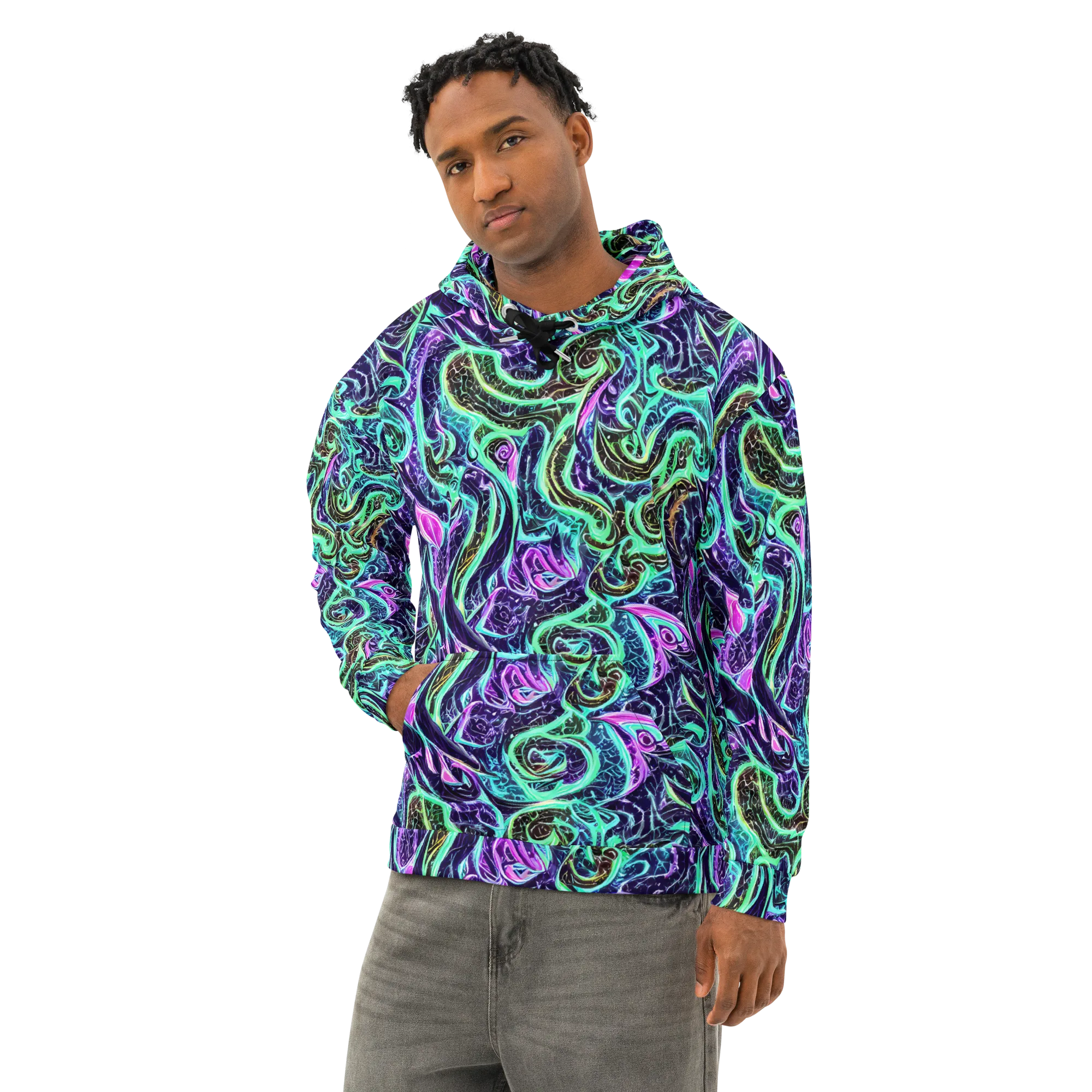 Minted Mayhem on Cotton Hoodie — Left Front