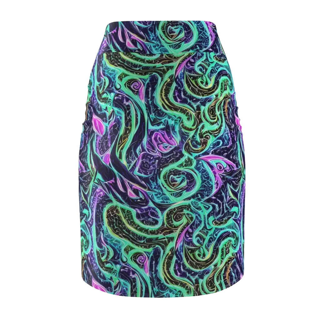 Minted Mayhem on Pencil Skirt — Back