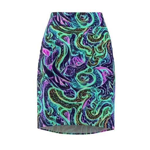 Minted Mayhem on a Pencil Skirt