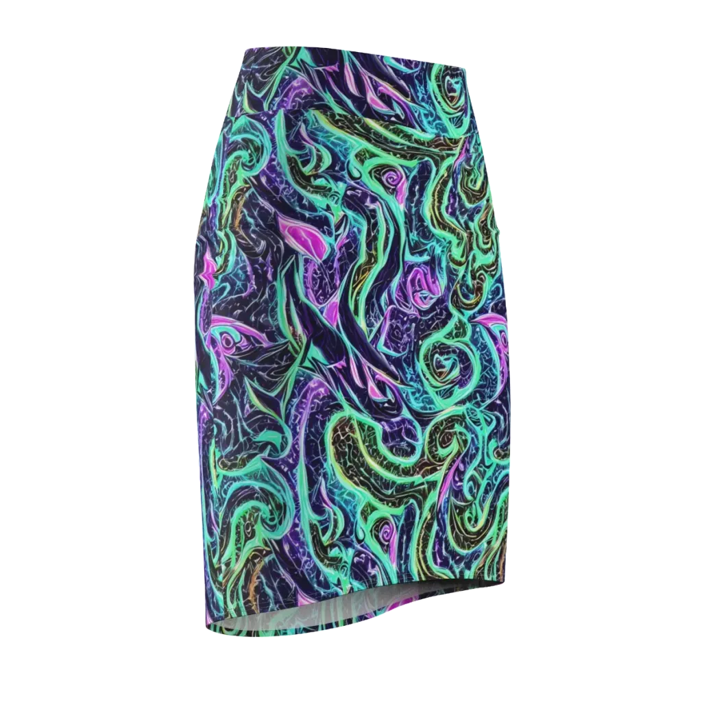 Minted Mayhem on Pencil Skirt — Front Side