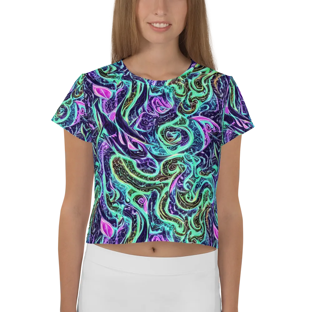 Minted Mayhem on Crop Tee — Front