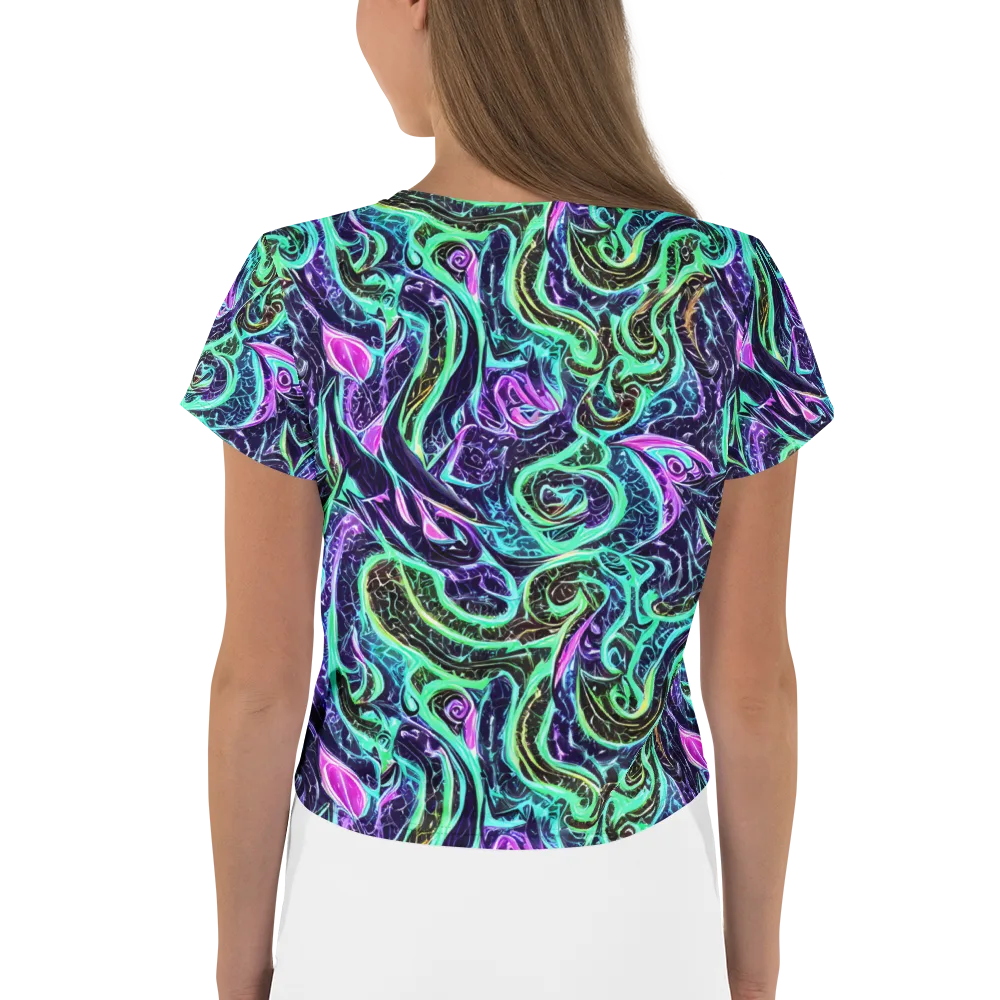 Minted Mayhem on Crop Tee — Back