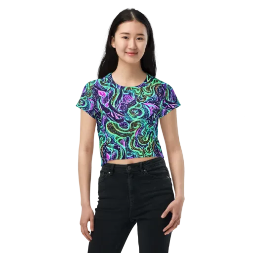 Minted Mayhem on a Crop Tee
