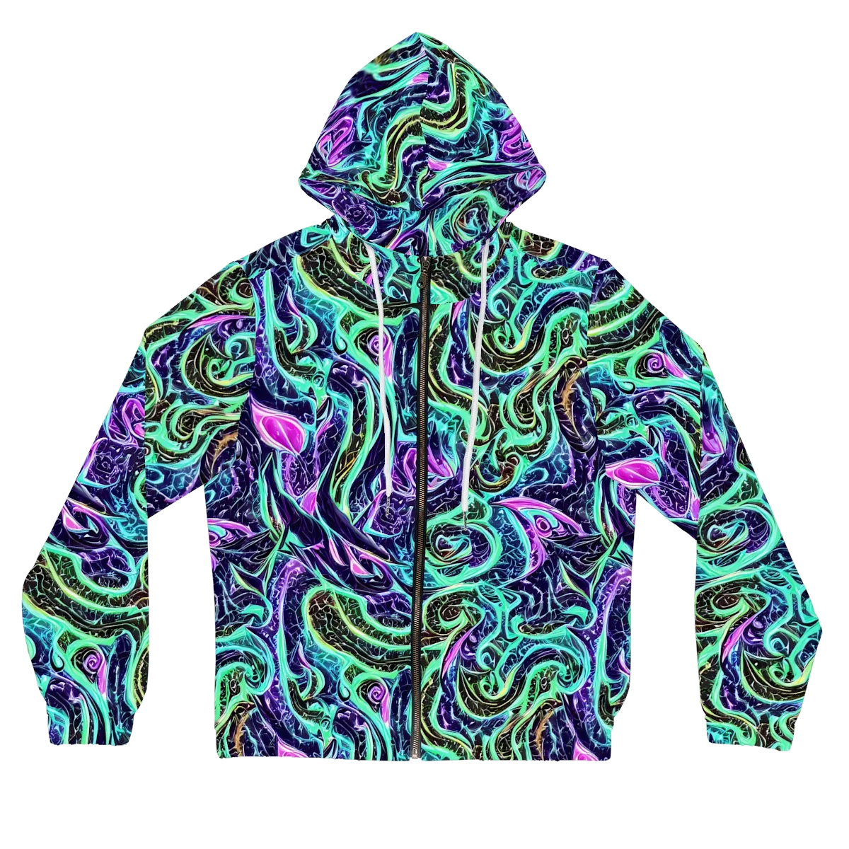 Minted Mayhem on Women's Full-Zip Hoodie — Front