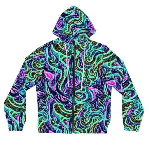 Minted Mayhem on a Women's Full-Zip Hoodie