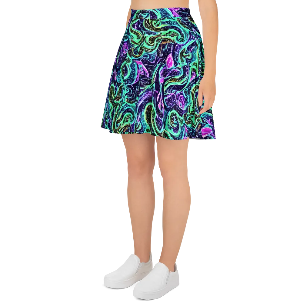 Minted Mayhem on Skater Skirt — Left