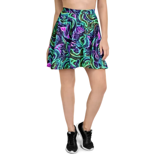 Minted Mayhem on a Skater Skirt