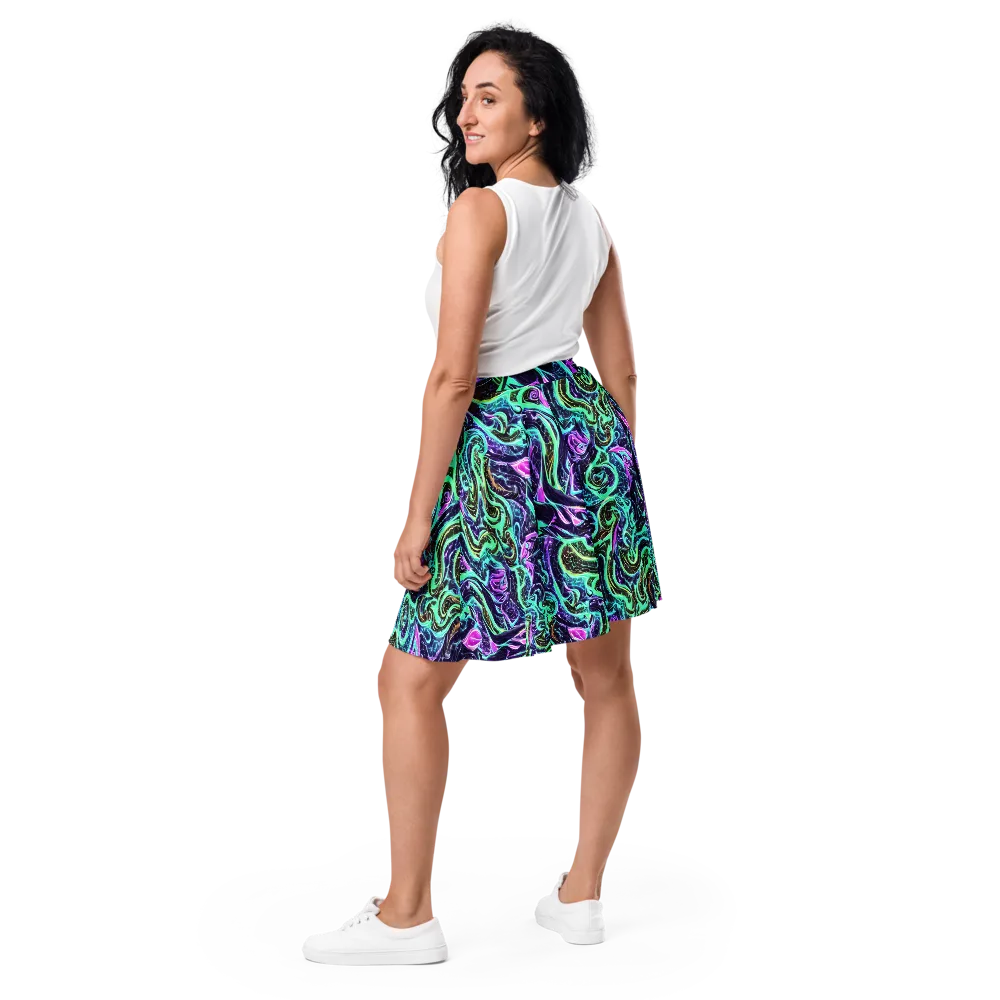 Minted Mayhem on Skater Skirt — Back