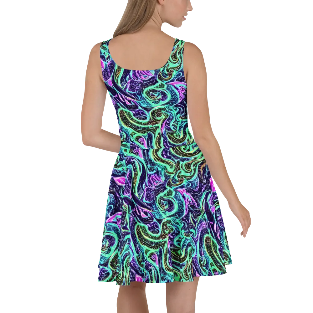 Minted Mayhem on Skater Dress — Back