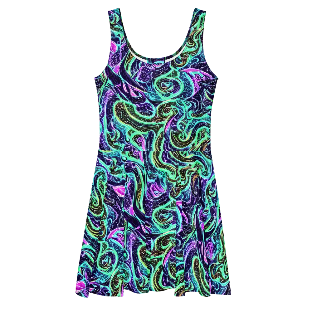 Minted Mayhem on Skater Dress — Front