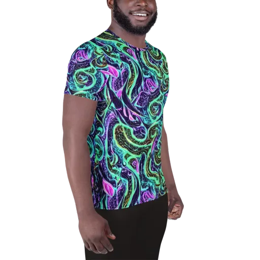 Minted Mayhem on a Men's Athletic T-Shirt