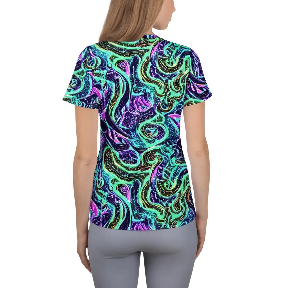 Minted Mayhem on Women's Athletic T-Shirt — Back