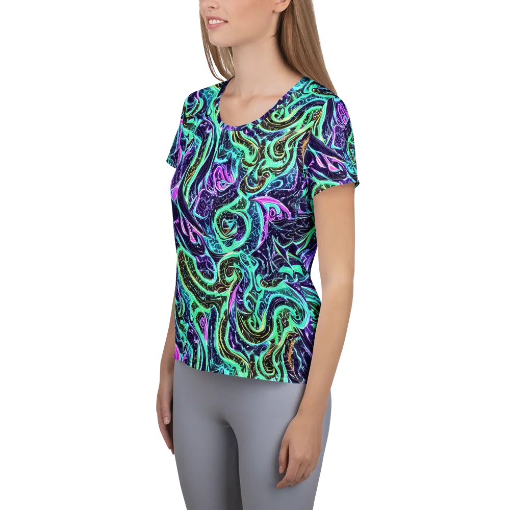 Minted Mayhem on Women's Athletic T-Shirt — Left