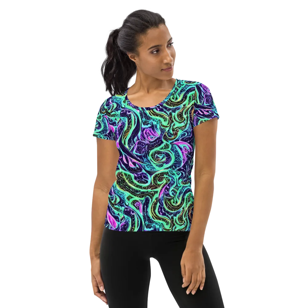 Minted Mayhem on Women's Athletic T-Shirt — Front
