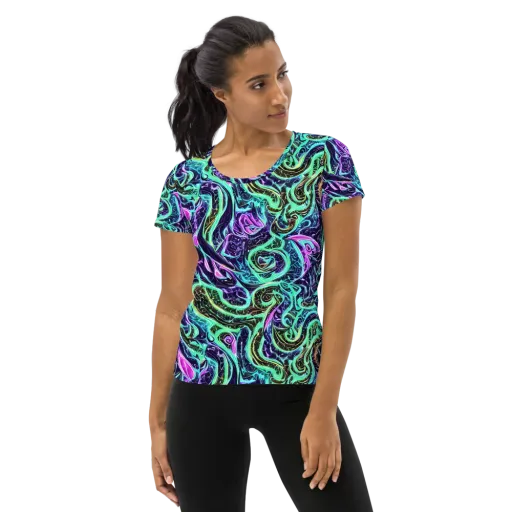 Minted Mayhem on a Women's Athletic T-Shirt