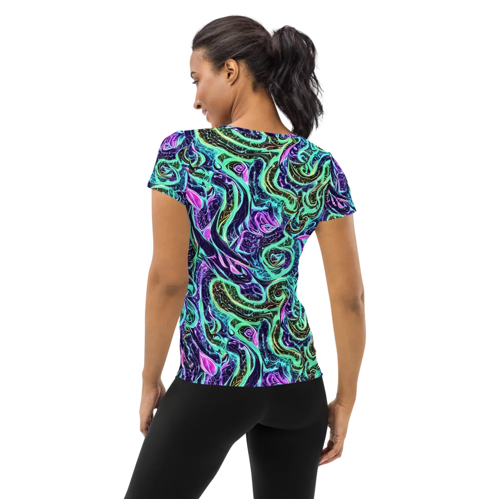 Minted Mayhem on Women's Athletic T-Shirt — Back