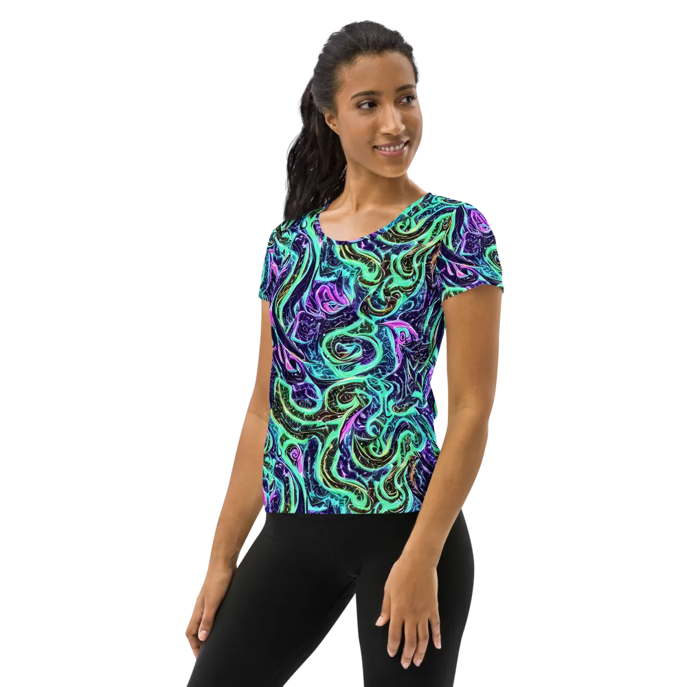 Minted Mayhem on Women's Athletic T-Shirt — Left