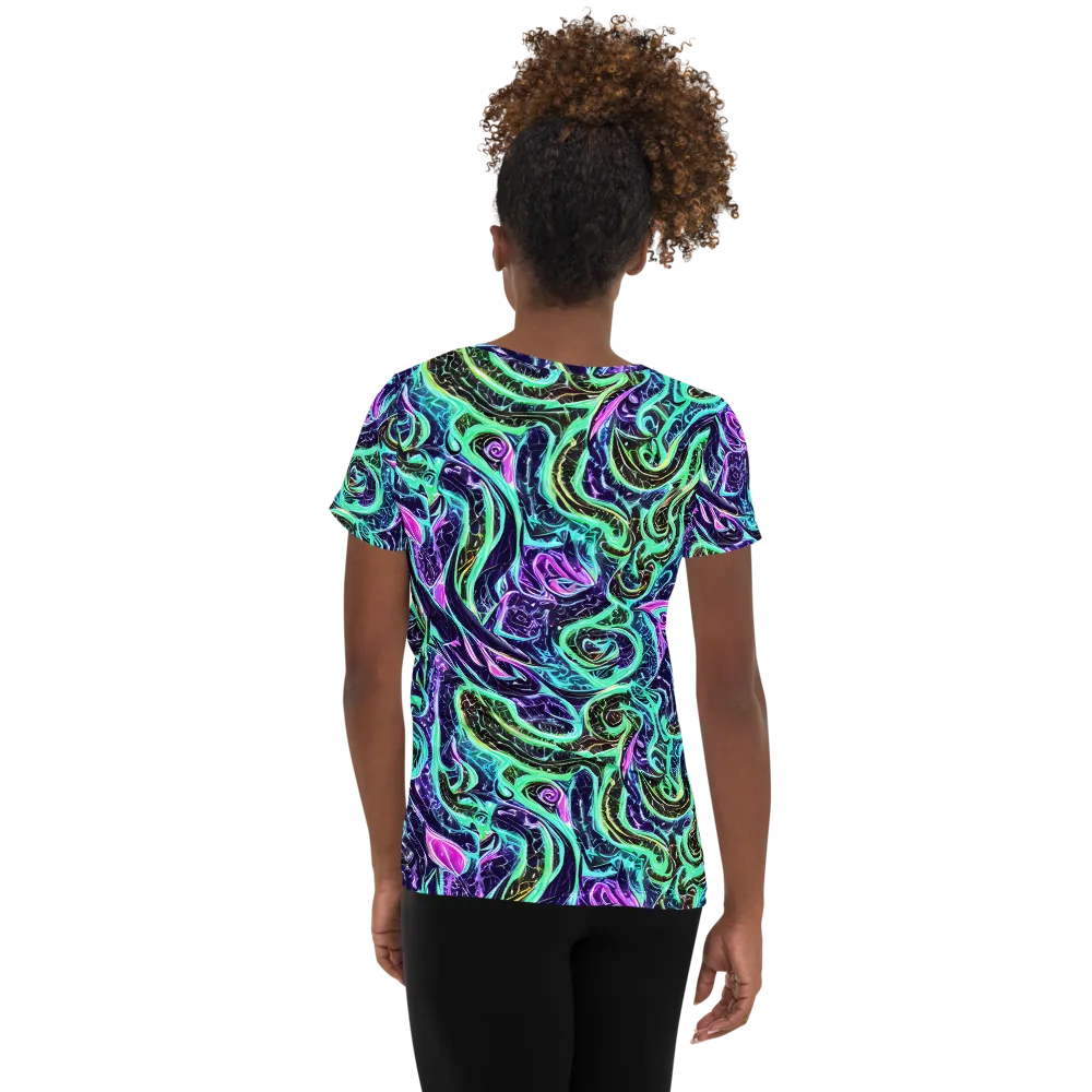 Minted Mayhem on Women's Athletic T-Shirt — Back