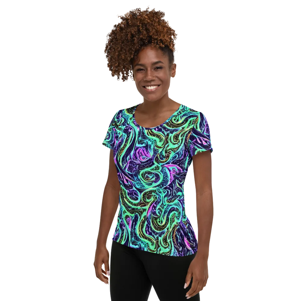 Minted Mayhem on Women's Athletic T-Shirt — Left