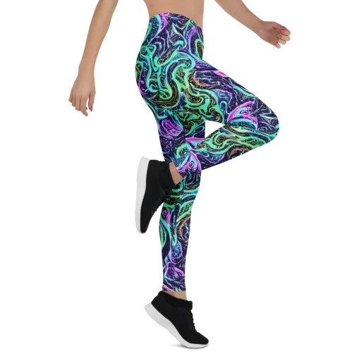 Minted Mayhem on a Leggings