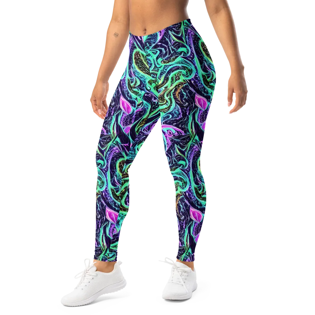 Minted Mayhem on Leggings — Left Front