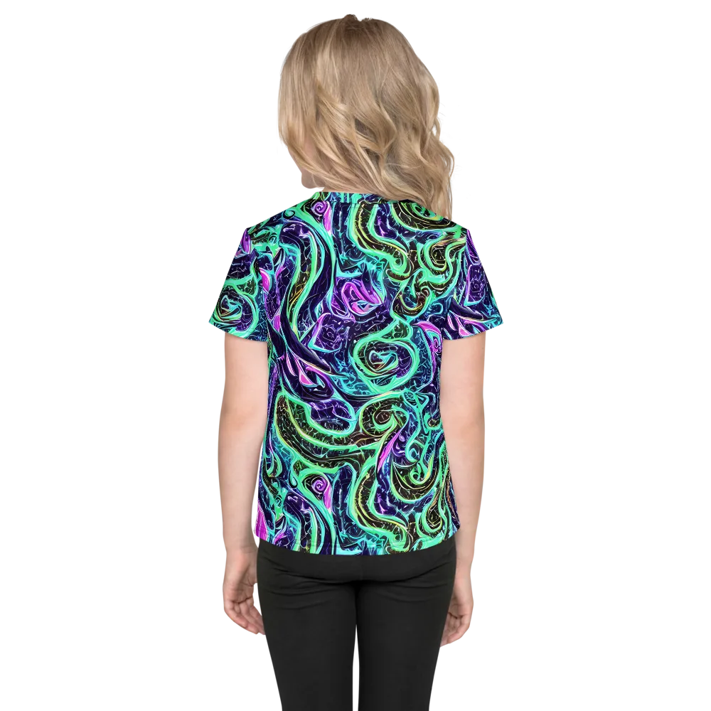 Minted Mayhem on Kids Crew Neck T-Shirt — Back
