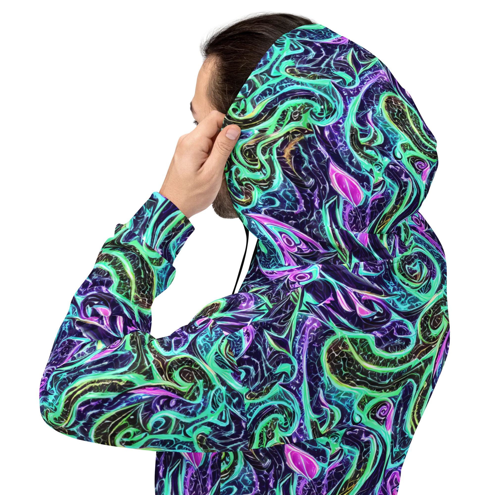 Minted Mayhem on Hoodie — Back