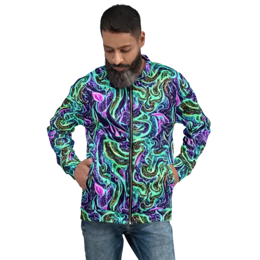 Minted Mayhem on a Bomber Jacket
