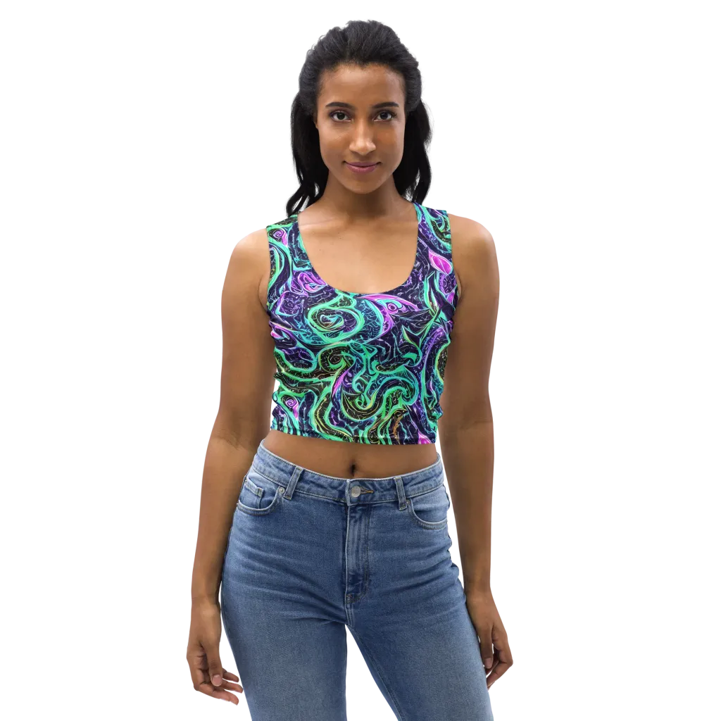 Minted Mayhem on Crop Top — Front