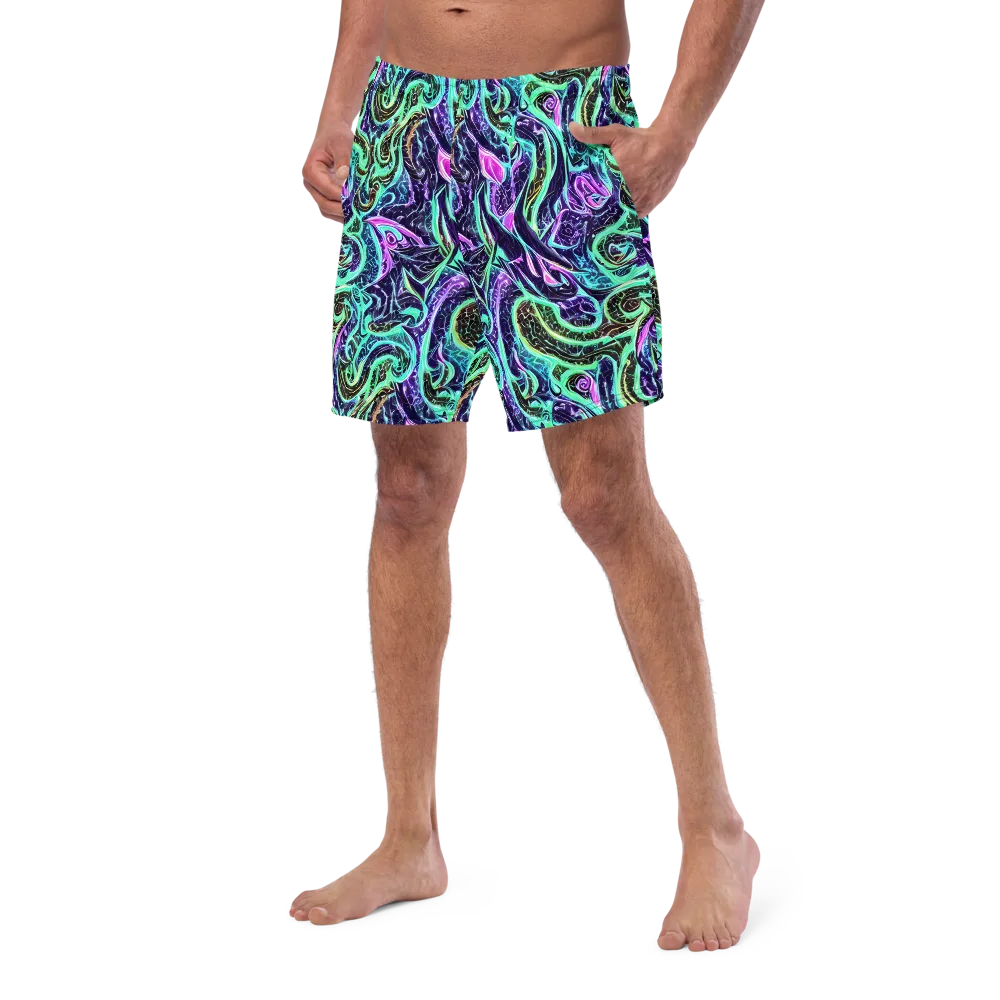 Minted Mayhem on Swim Trunks — Left Front
