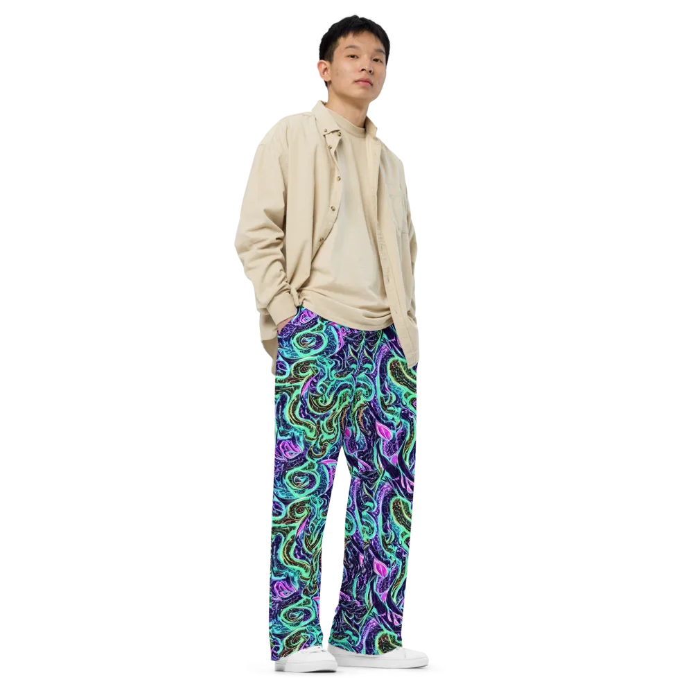 Minted Mayhem on Wide-Leg Pants — Right Front