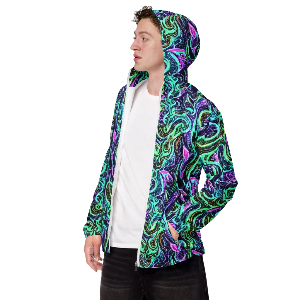 Minted Mayhem on Men's Windbreaker — Left Front