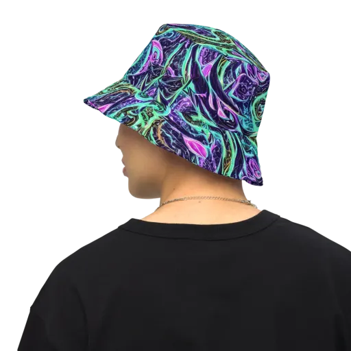 Minted Mayhem on a Reversible Bucket Hat