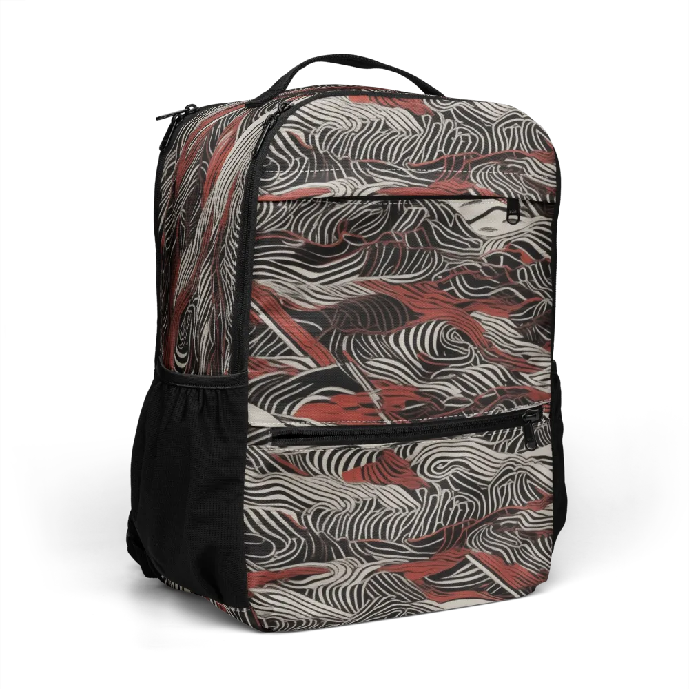 Zebra Riptide on Utility Backpack — Right Front