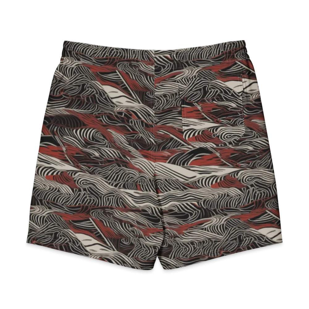Zebra Riptide on Men's Board Shorts — Back