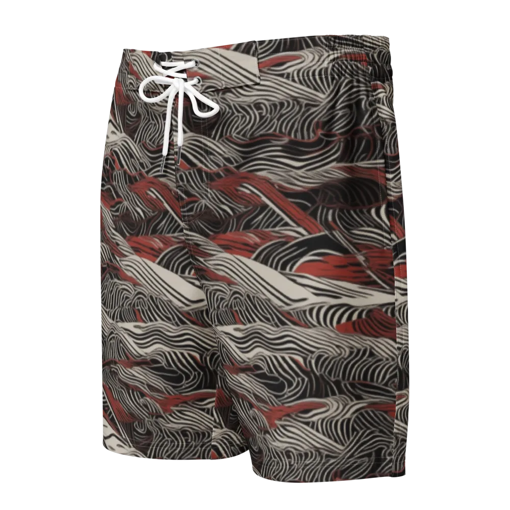 Zebra Riptide on Men's Board Shorts — Front