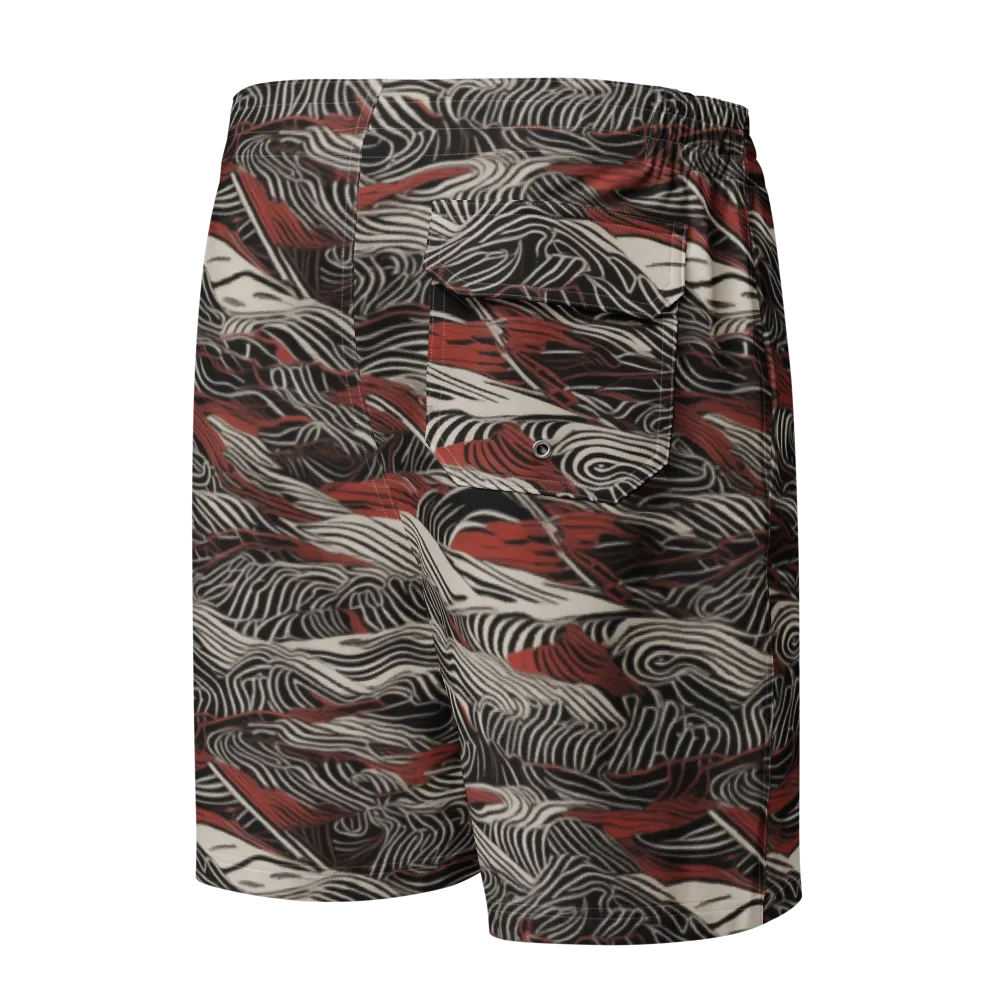 Zebra Riptide on Men's Board Shorts — Back