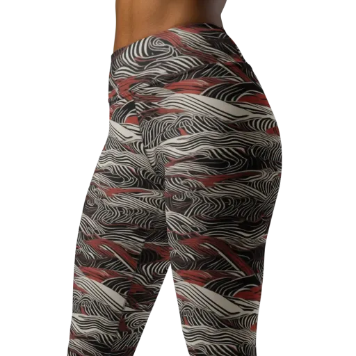 Zebra Riptide on a Yoga Leggings