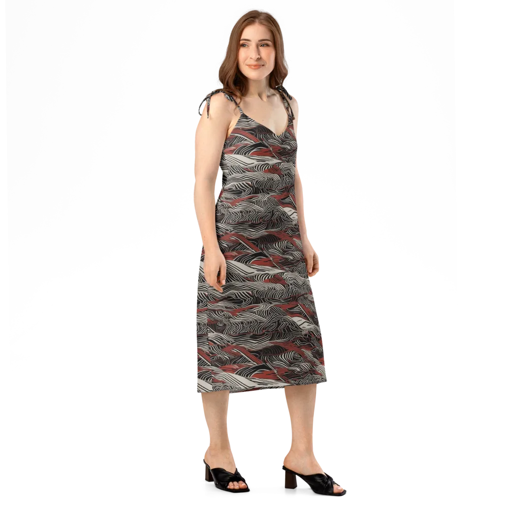Zebra Riptide on Slip Dress — Right Front