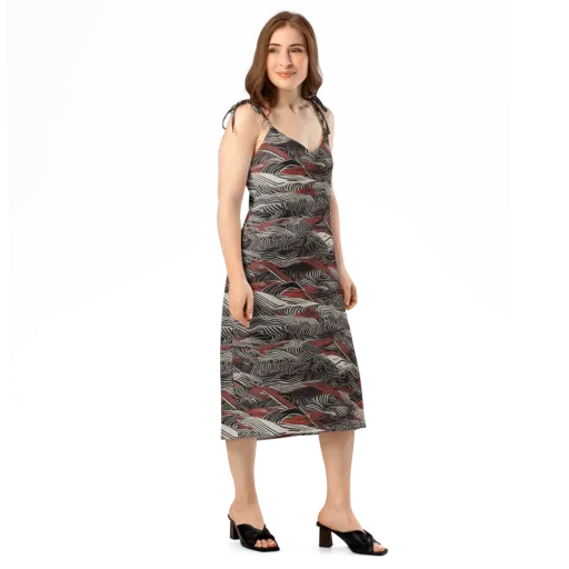 Zebra Riptide on a Slip Dress