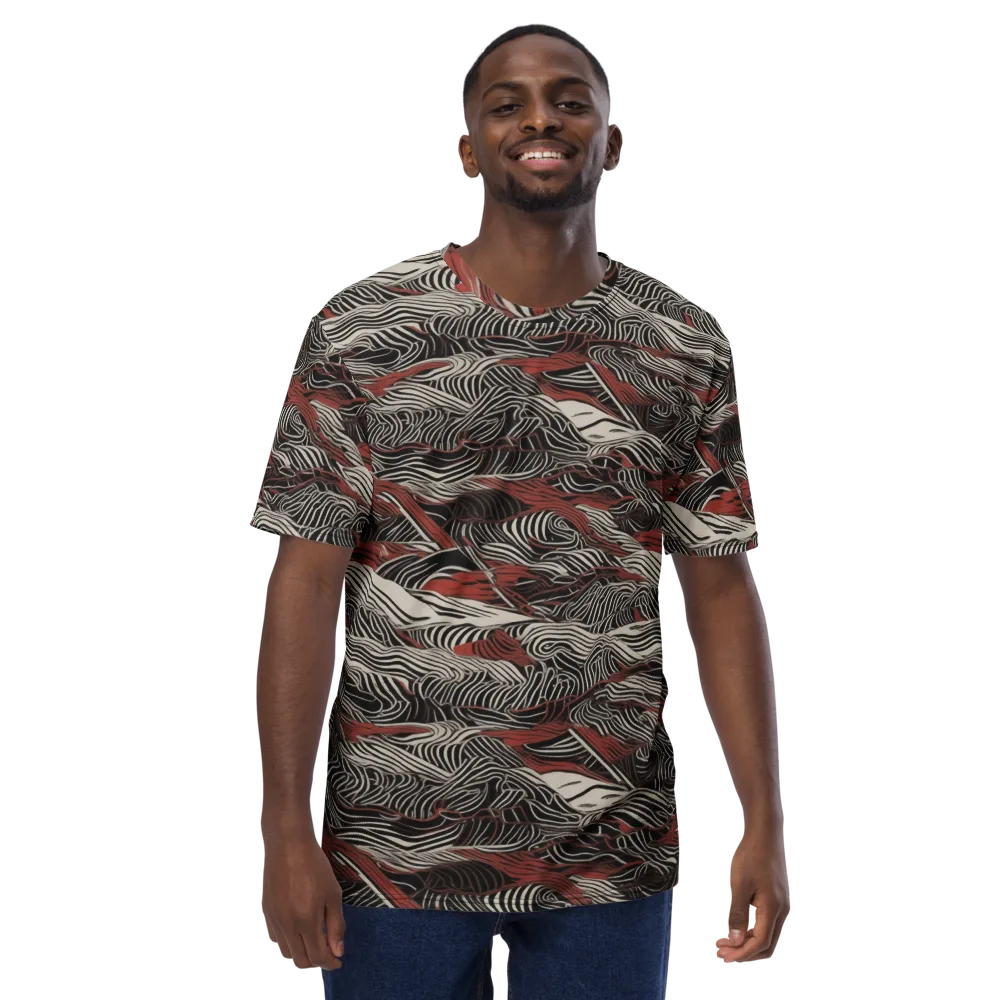 Zebra Riptide on Men's Crew Neck T-Shirt — Front