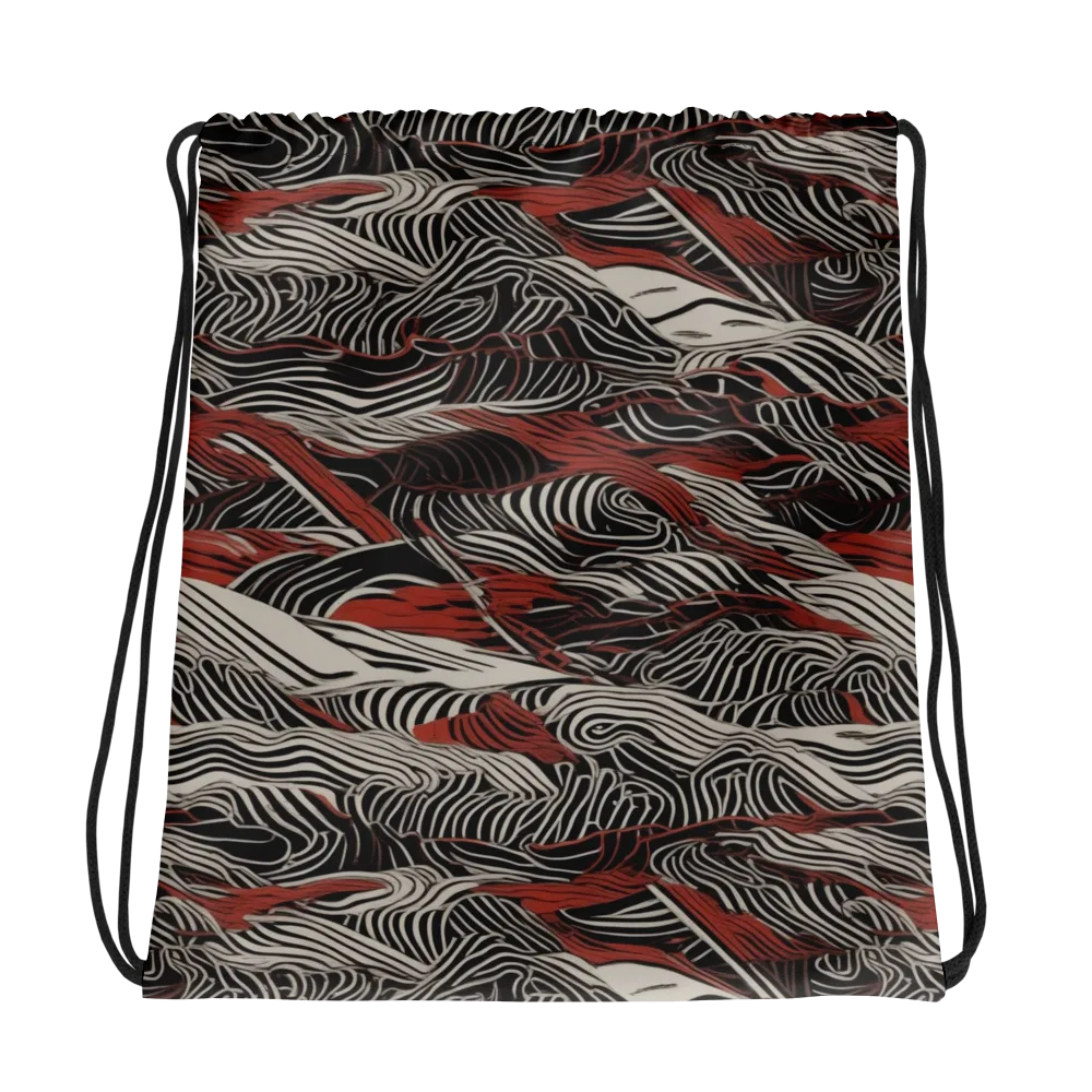 Zebra Riptide on Drawstring Bag — Photo