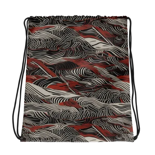 Zebra Riptide on a Drawstring Bag